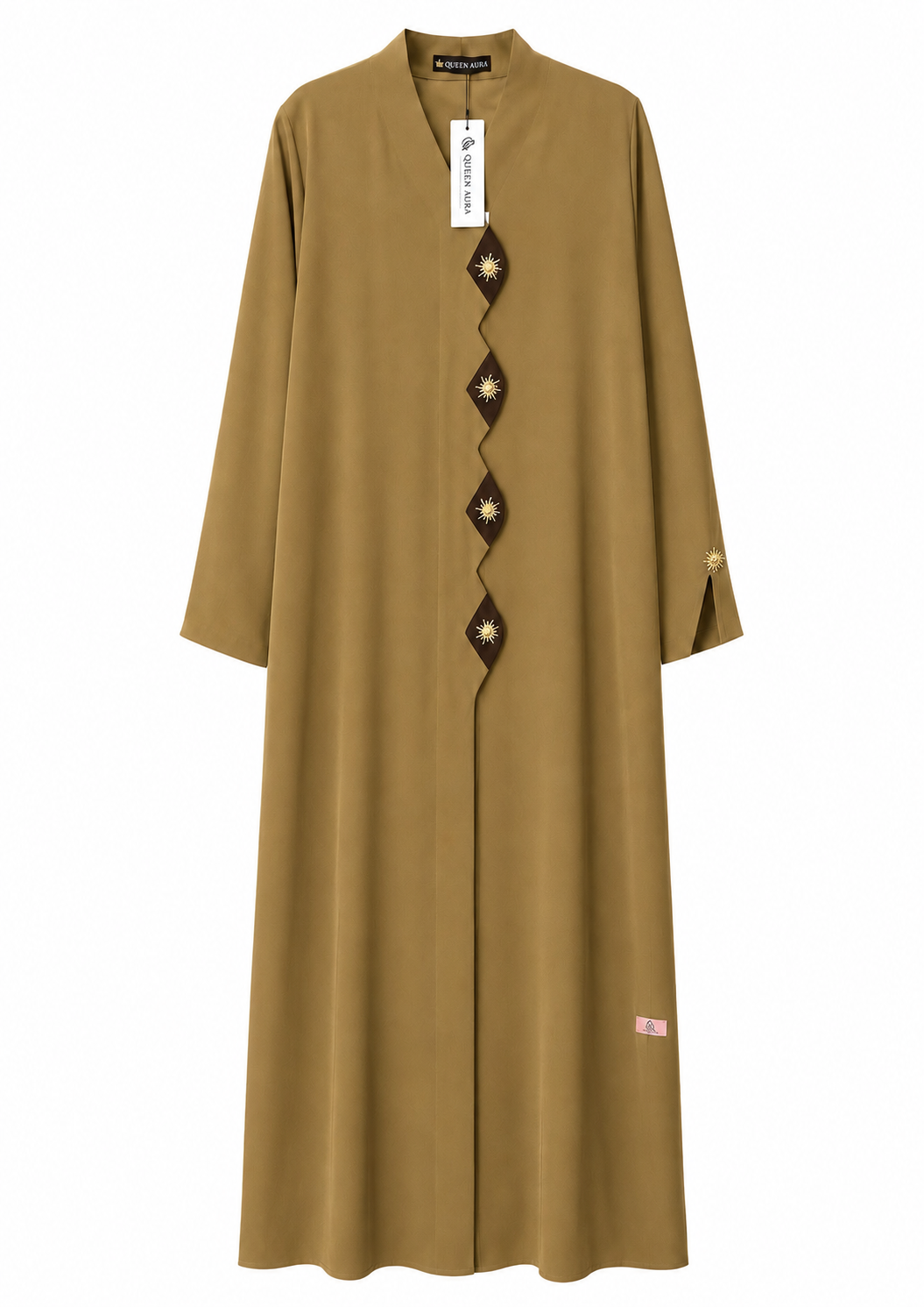 Antique Olive Elegance Abaya 10039