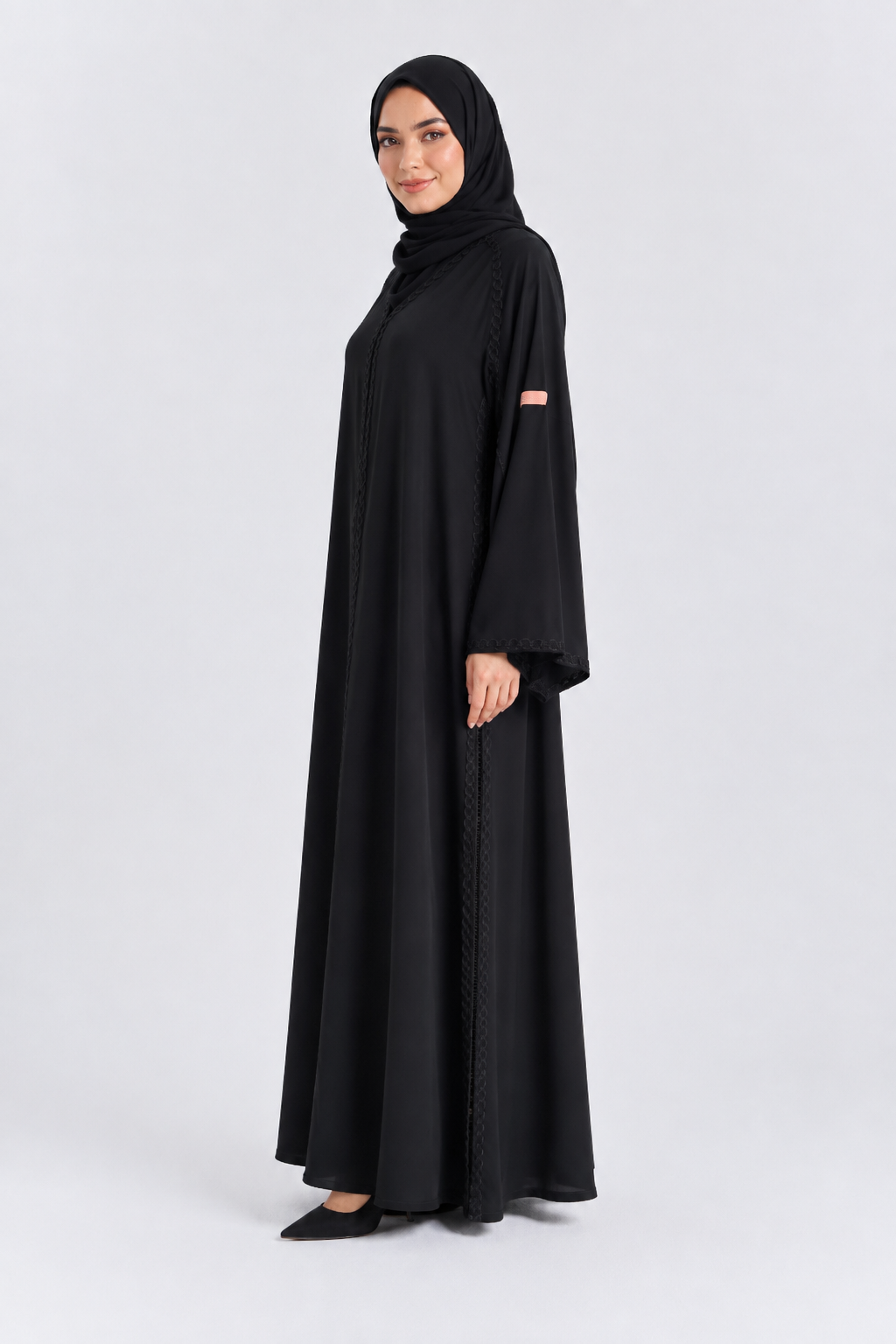 Noir Loop Elegance Abaya 10082