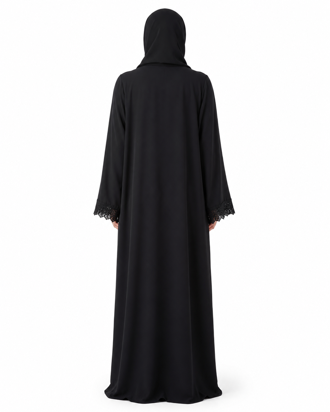 Noir Dentelle Majesty Abaya 10034