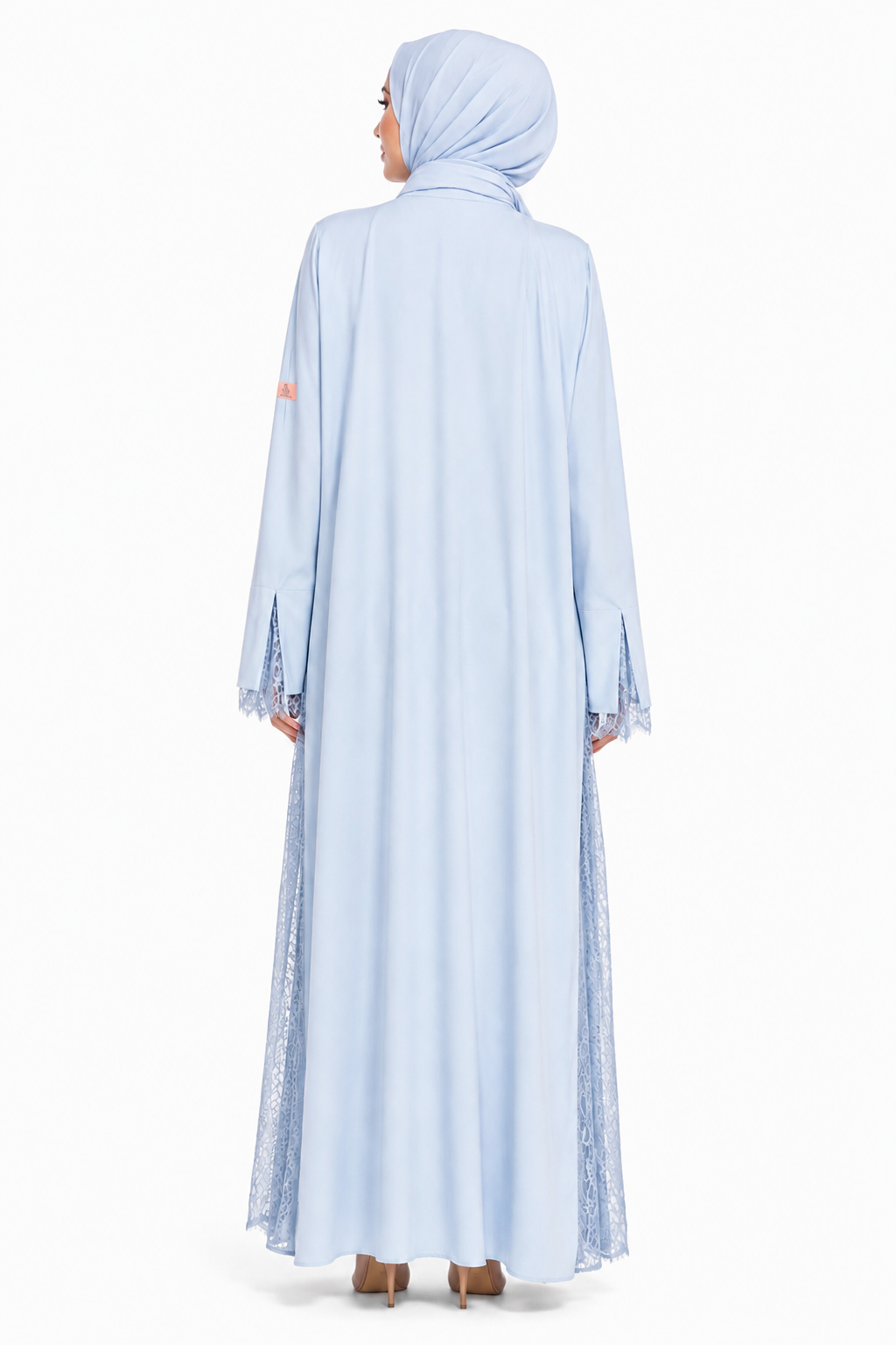 Celestial Blue Dentelle Abaya 1008