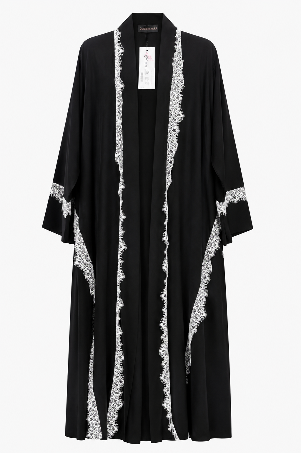 Midnight Ivory Dentelle Abaya 10010
