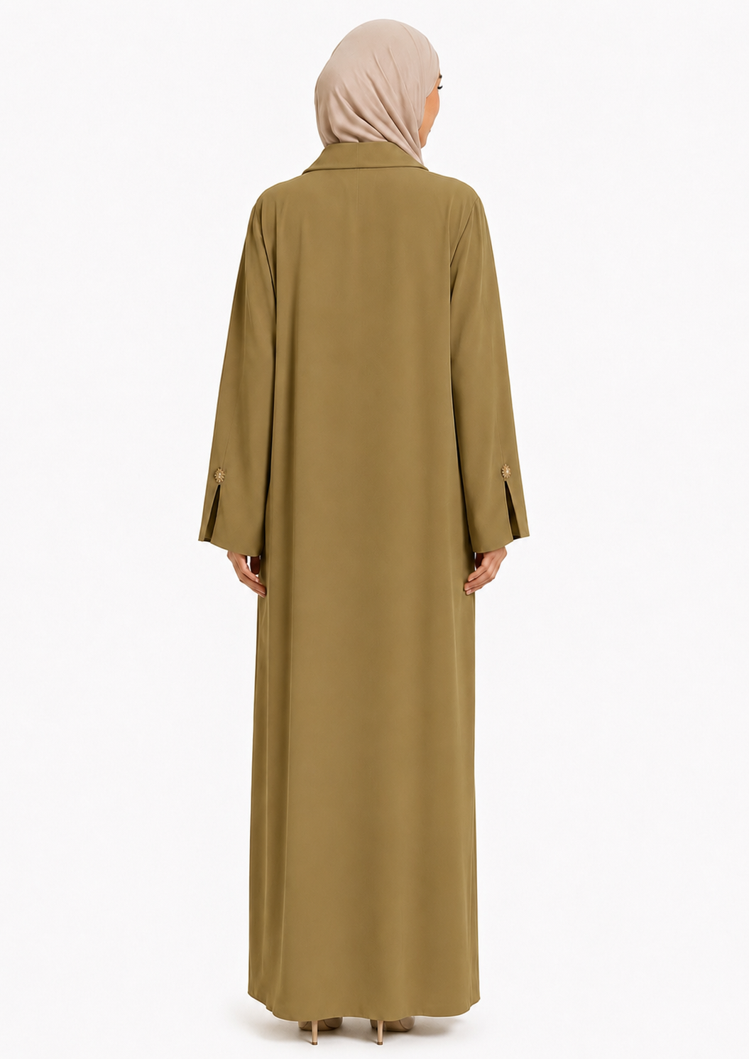 Antique Olive Elegance Abaya 10039