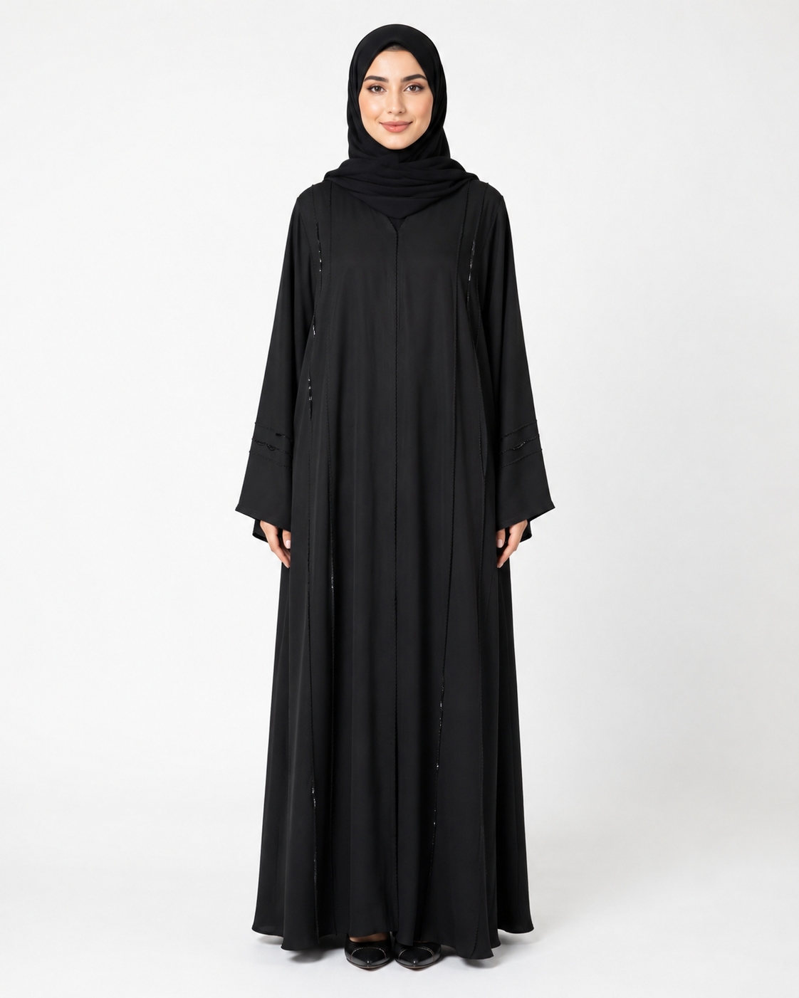 Noir Grace Abaya 10044