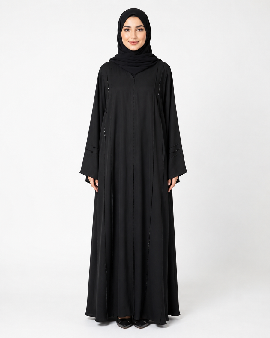 Noir Grace Abaya 10044