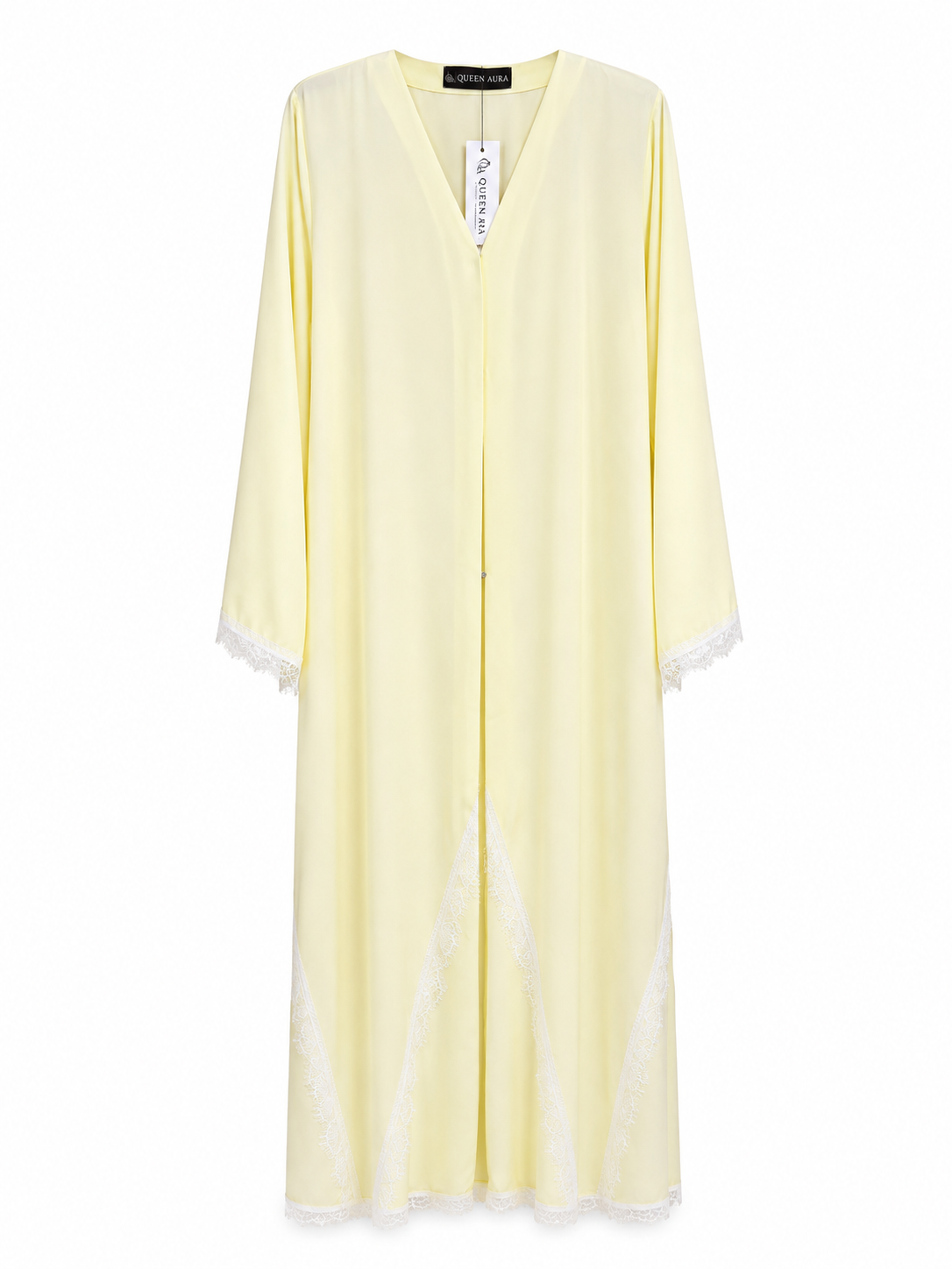 Lemon Dentelle Abaya 10038