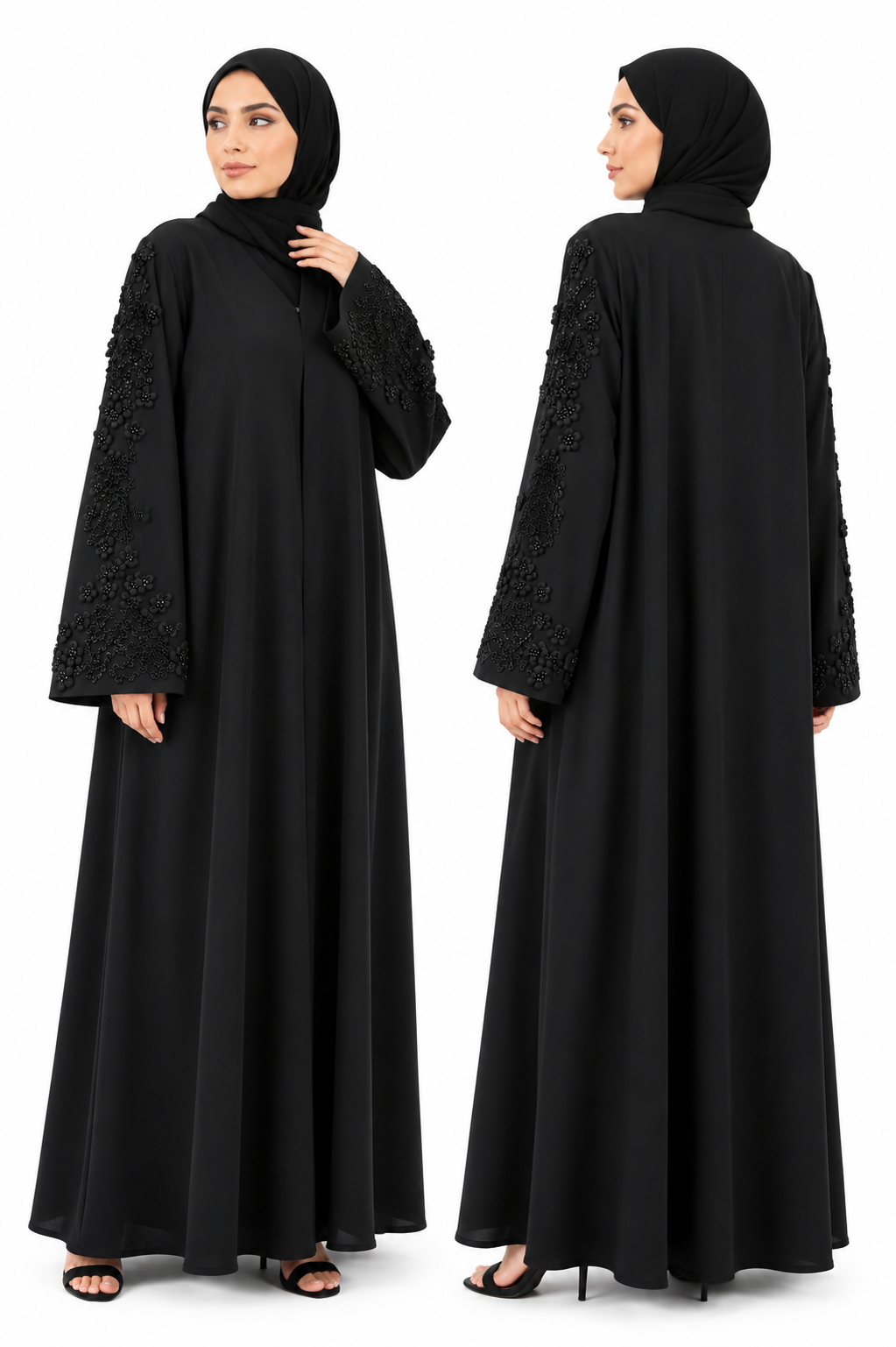 Midnight Blossom Abaya 10019