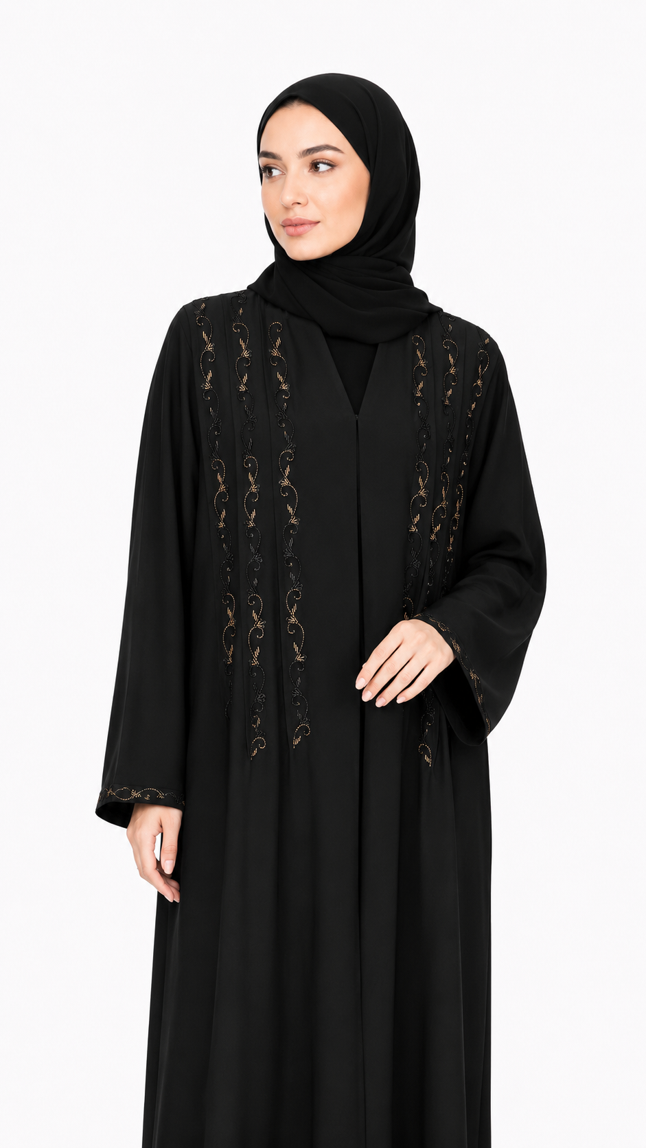 Golden Vine Abaya 10017