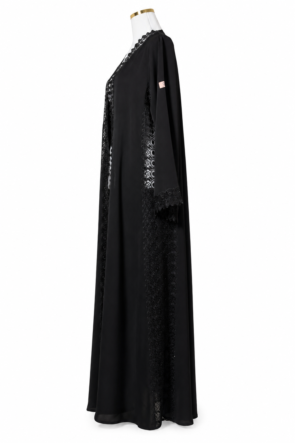 Noir Royale Dentelle Abaya 10055