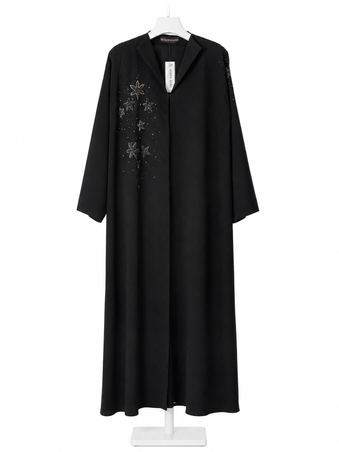 Noir Blossom Blazer Abaya 10041