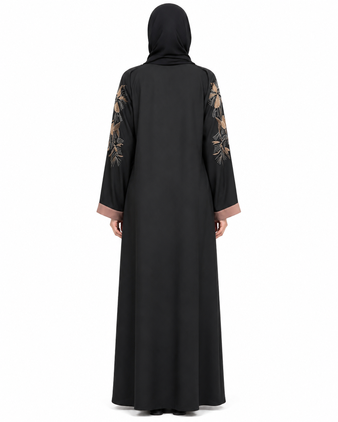 Mocha Bloom Abaya 10029