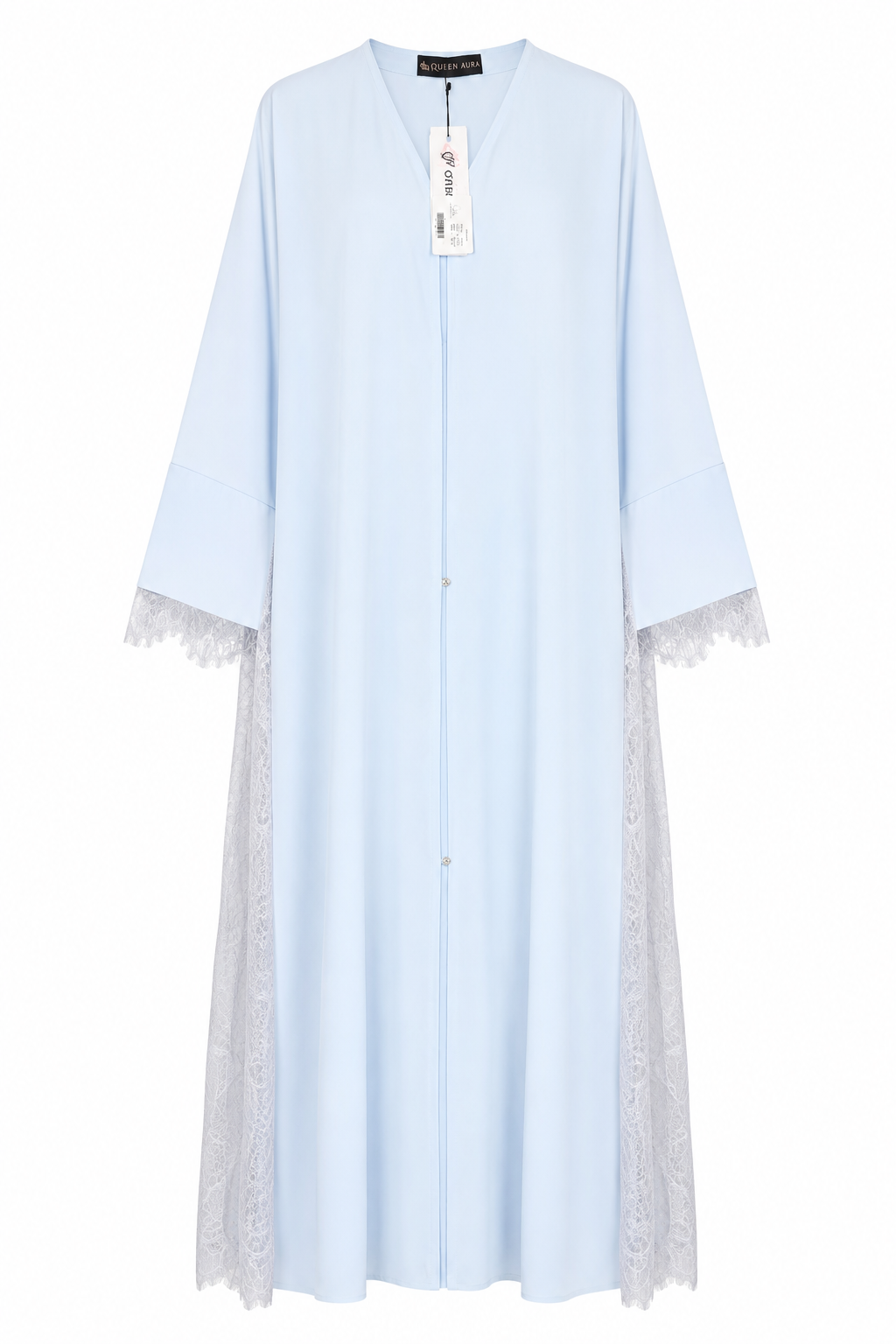 Celestial Blue Dentelle Abaya 1008