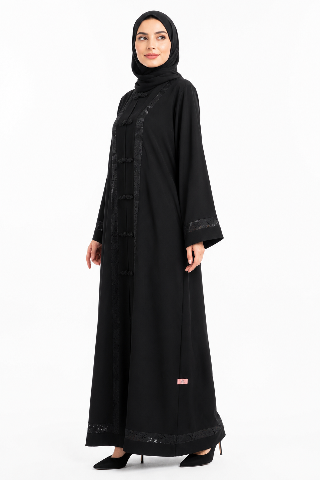 Noir Dentelle Heritage Abaya 10061