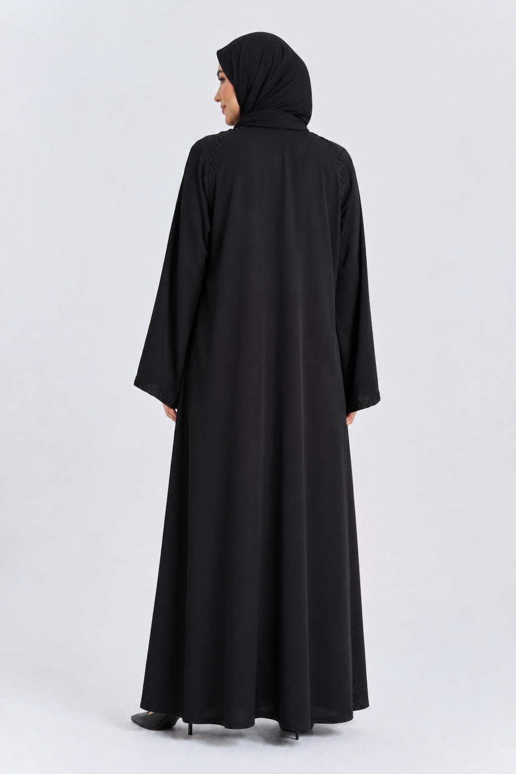 Noir Loop Elegance Abaya 10082