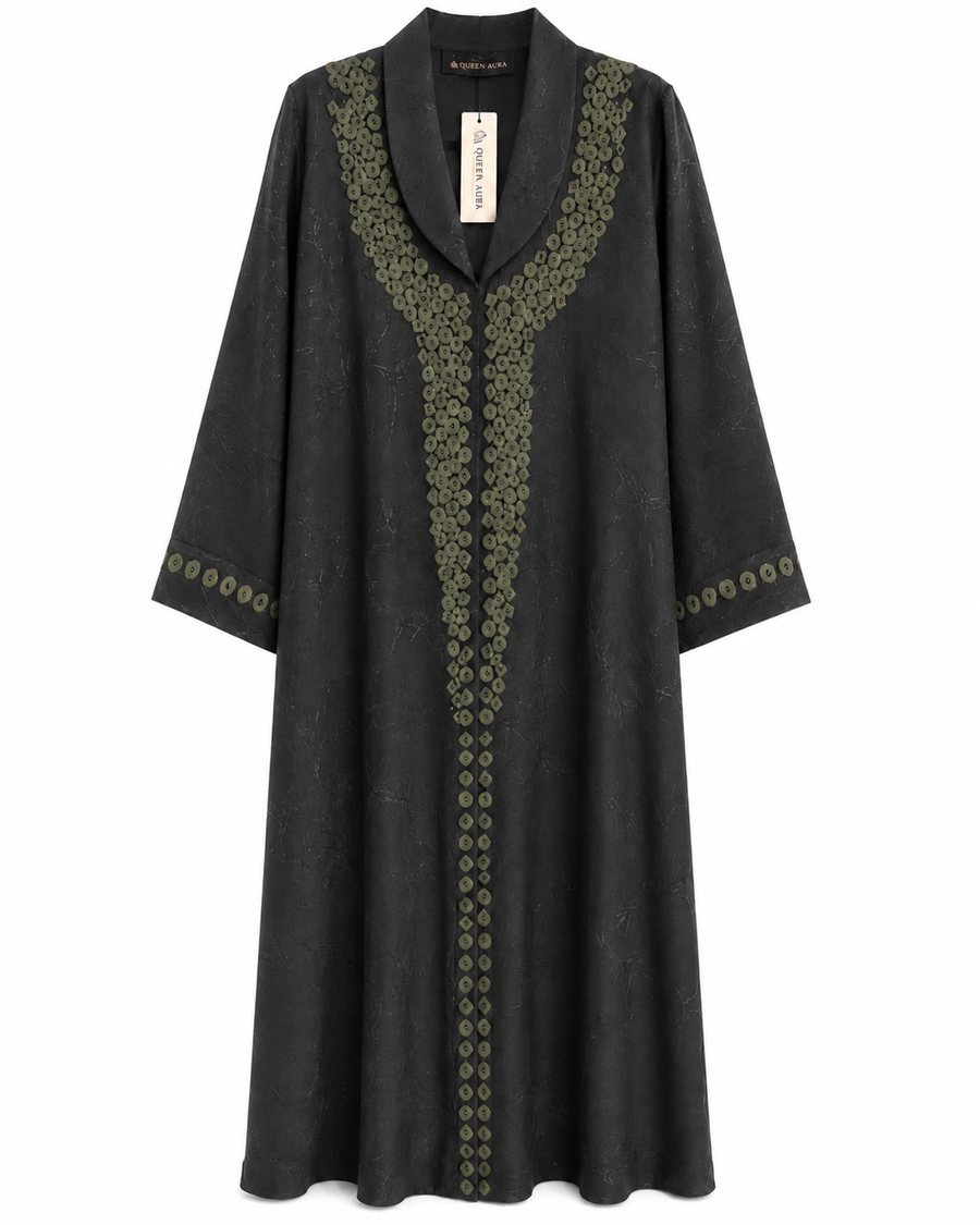 Noir Olive Heritage Abaya 10024