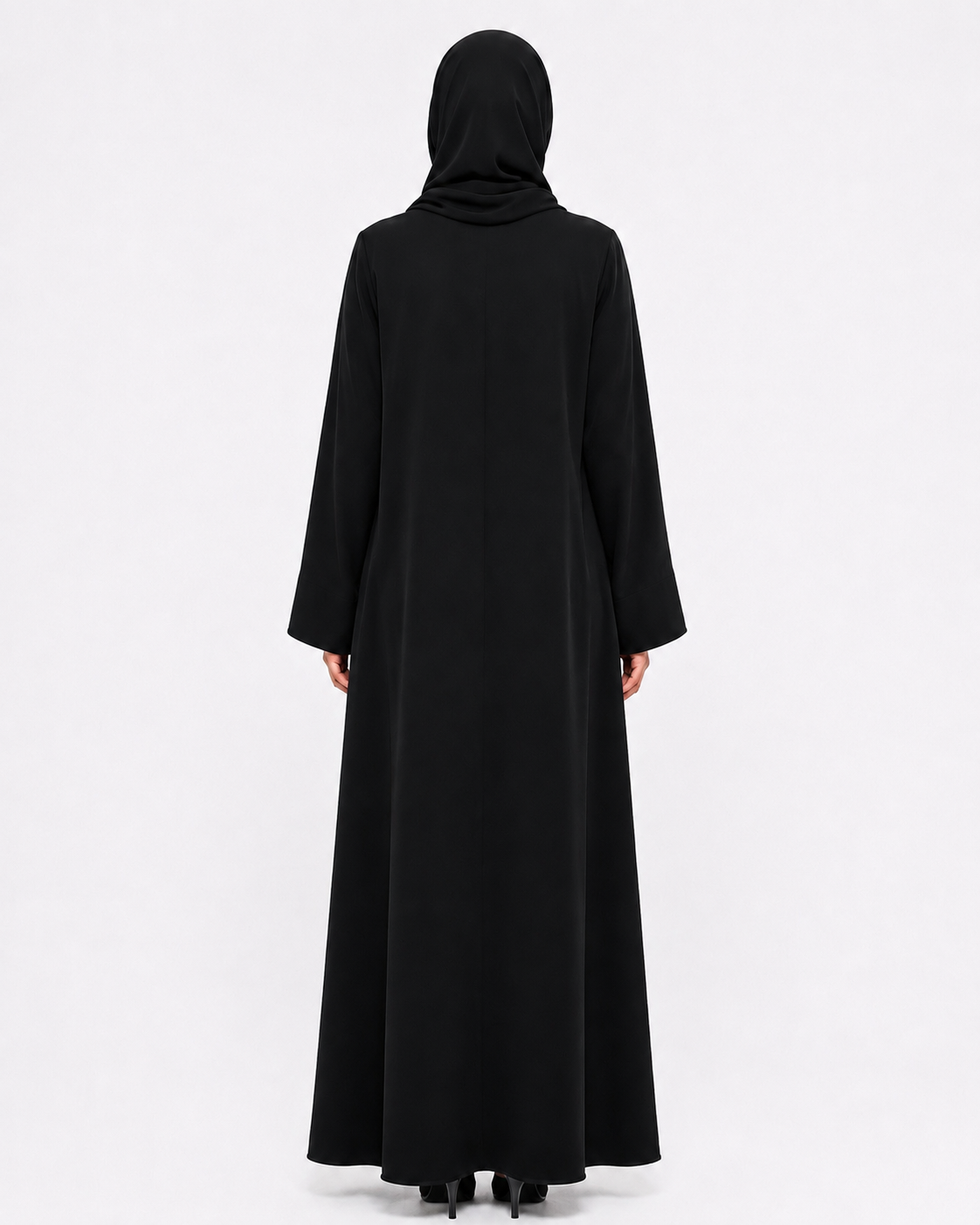 Noir Crystal Wave Abaya 10057