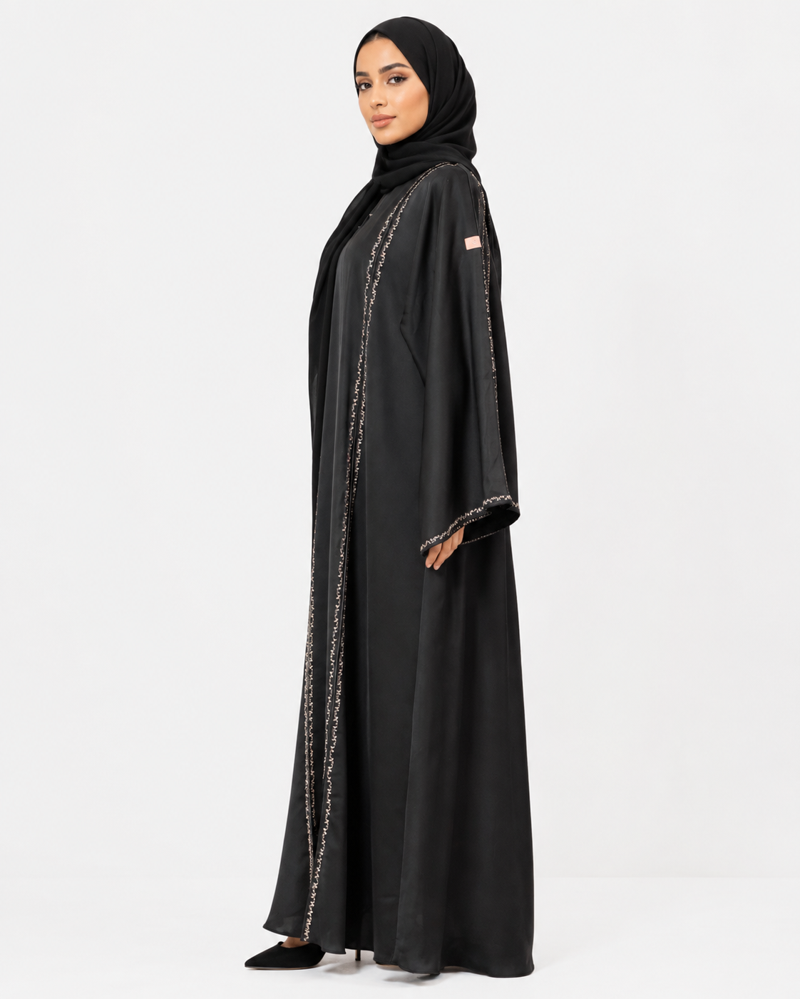 Silver Whisper Abaya 10058