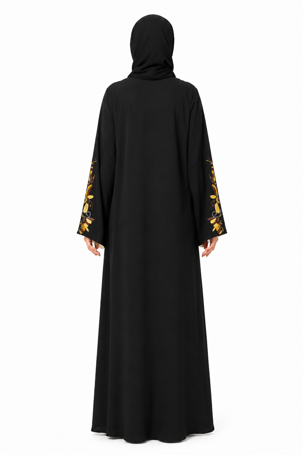 Golden Ember Embroidered Abaya 10062