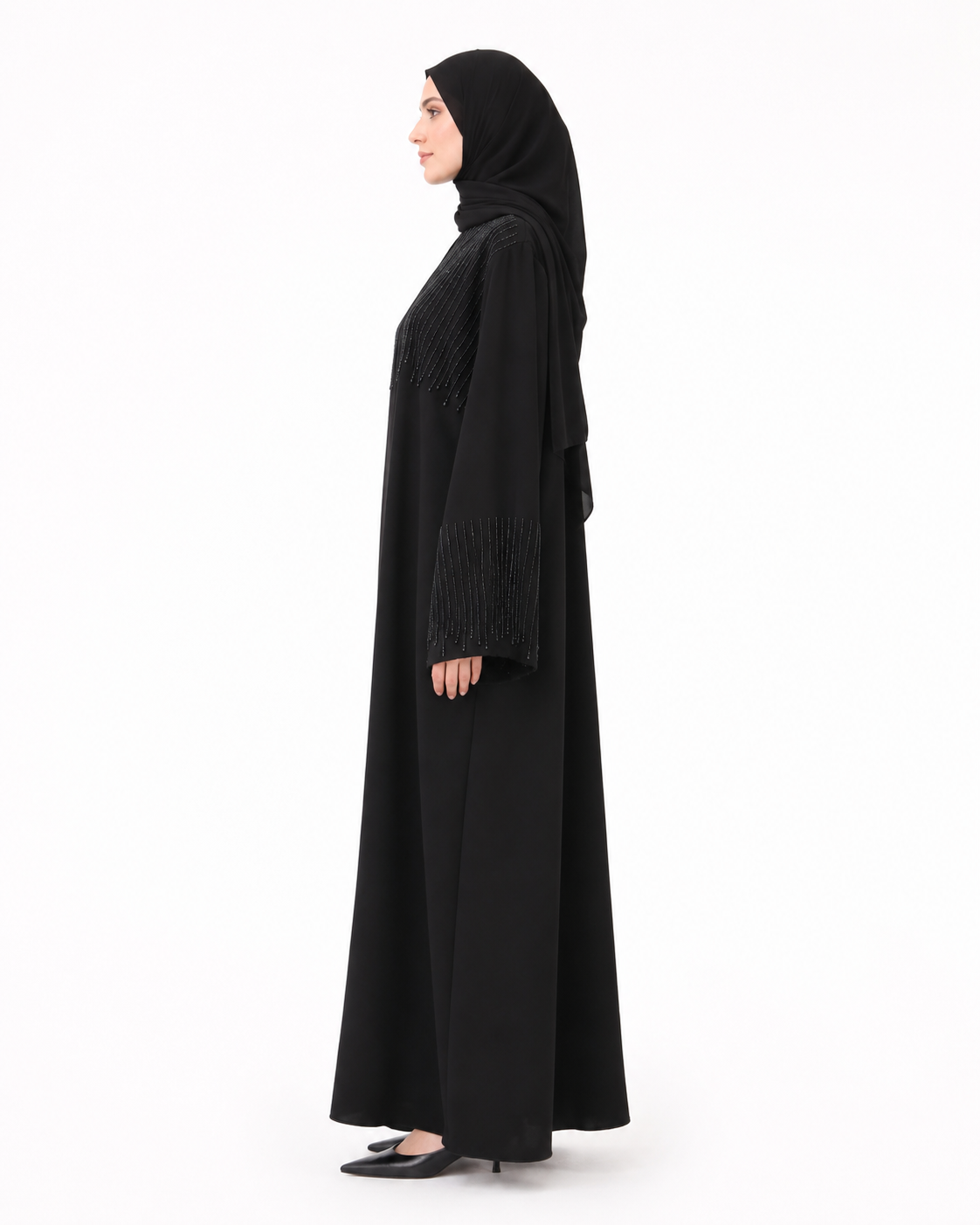 Midnight Cascade Abaya 10030