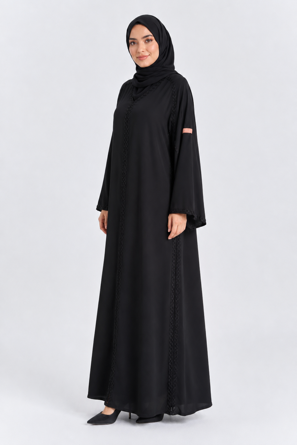 Noir Loop Elegance Abaya 10082