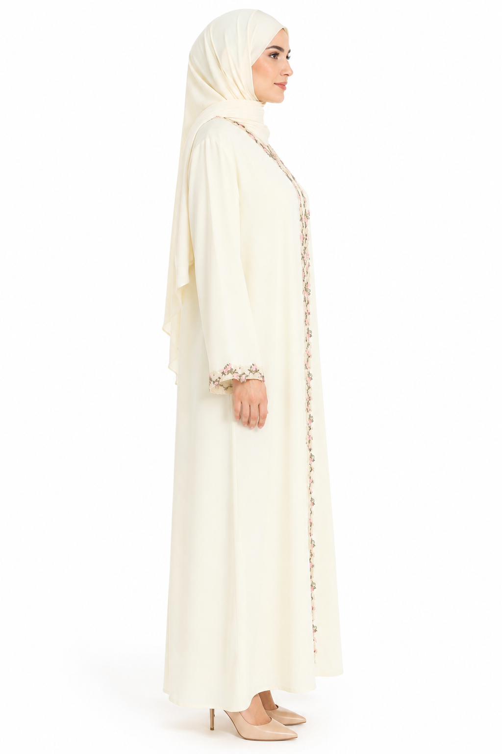 Ivory Rose Garden Abaya 1005