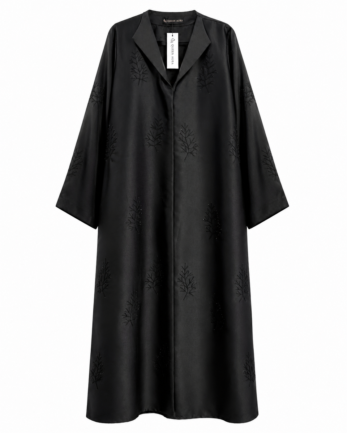 Noir Leaf Elegance Abaya 10022