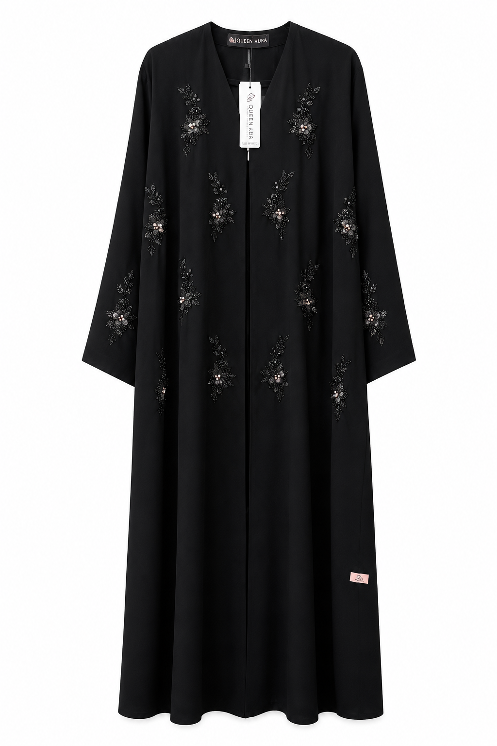Floral Noir Abaya 10026