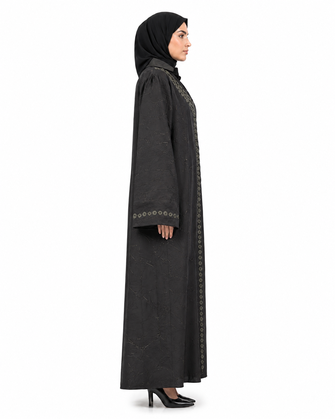 Noir Olive Heritage Abaya 10024