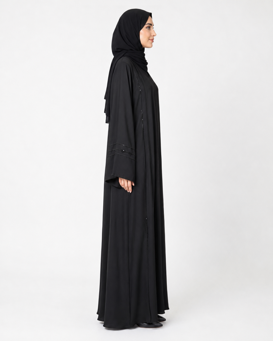Noir Grace Abaya 10044