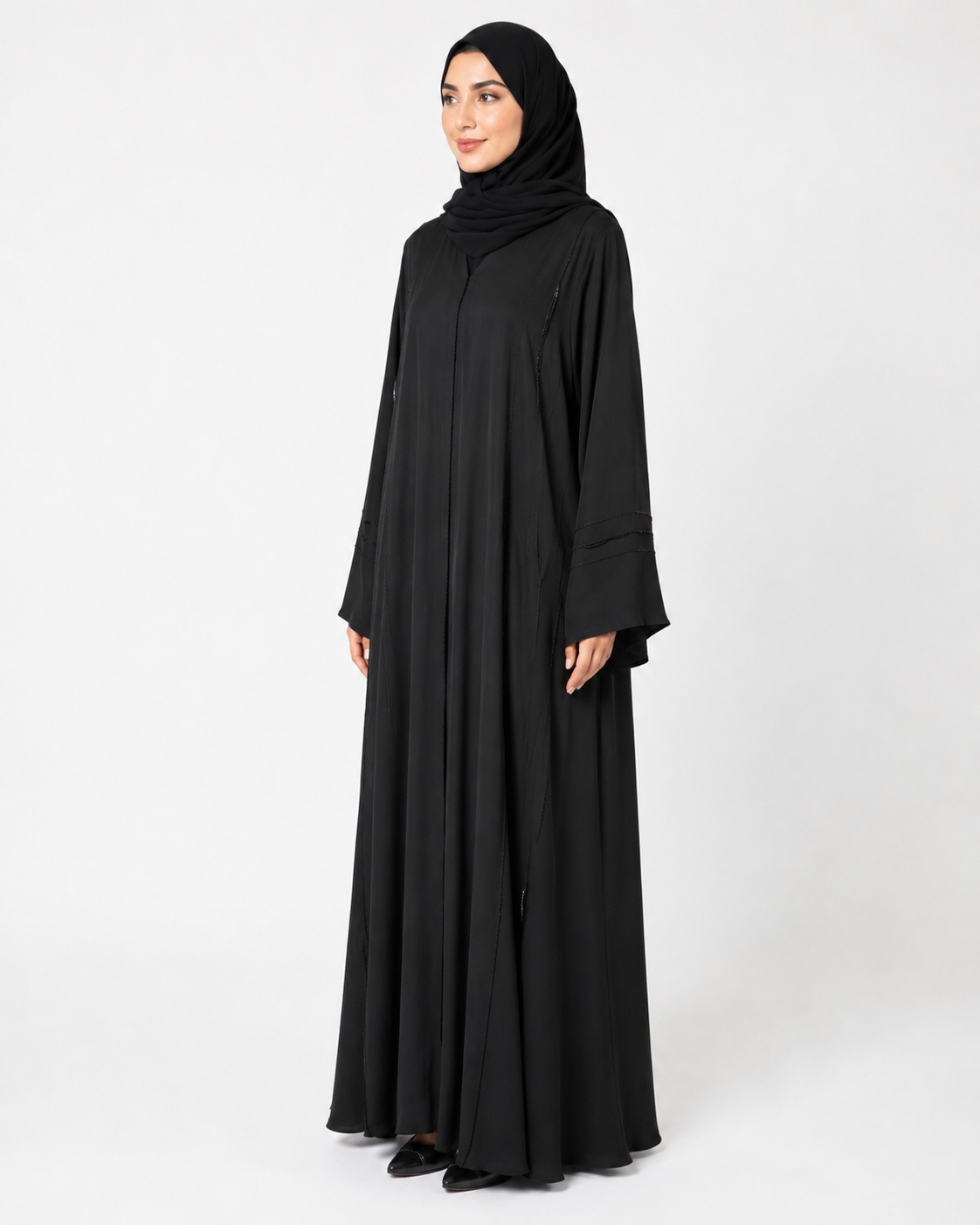 Noir Grace Abaya 10044