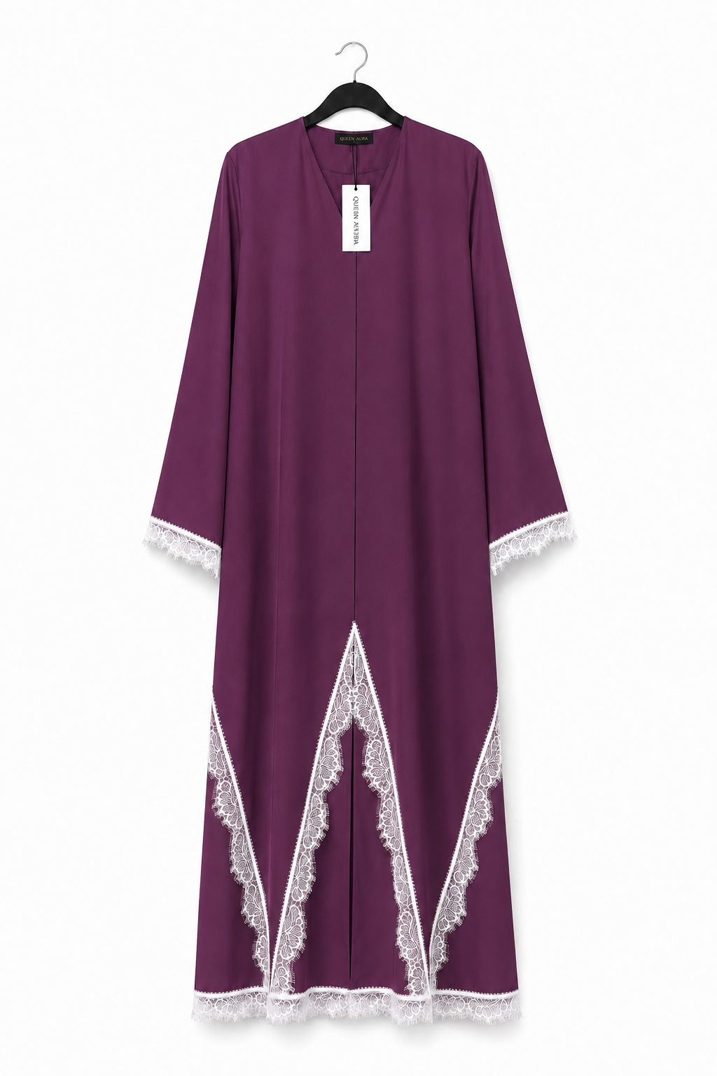 Orchid Pearl Dentelle Abaya 10012