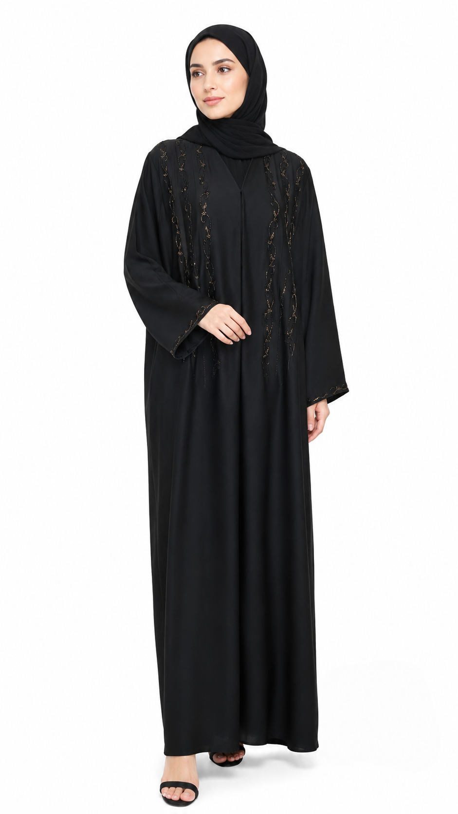 Golden Vine Abaya 10017