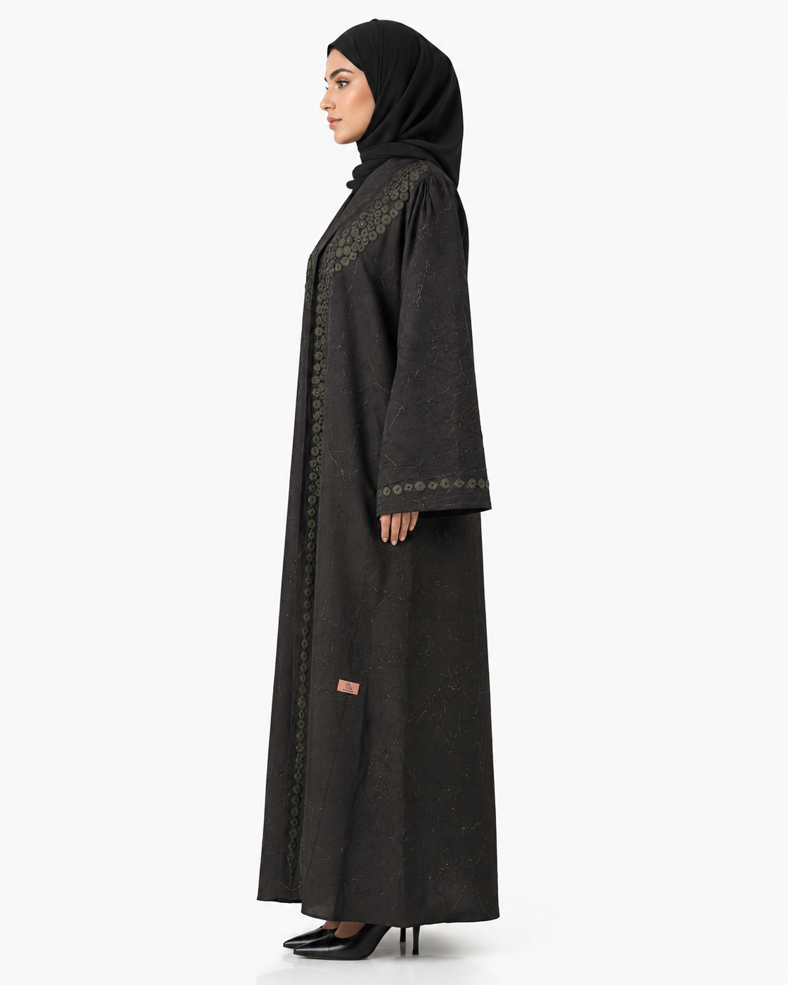 Noir Olive Heritage Abaya 10024