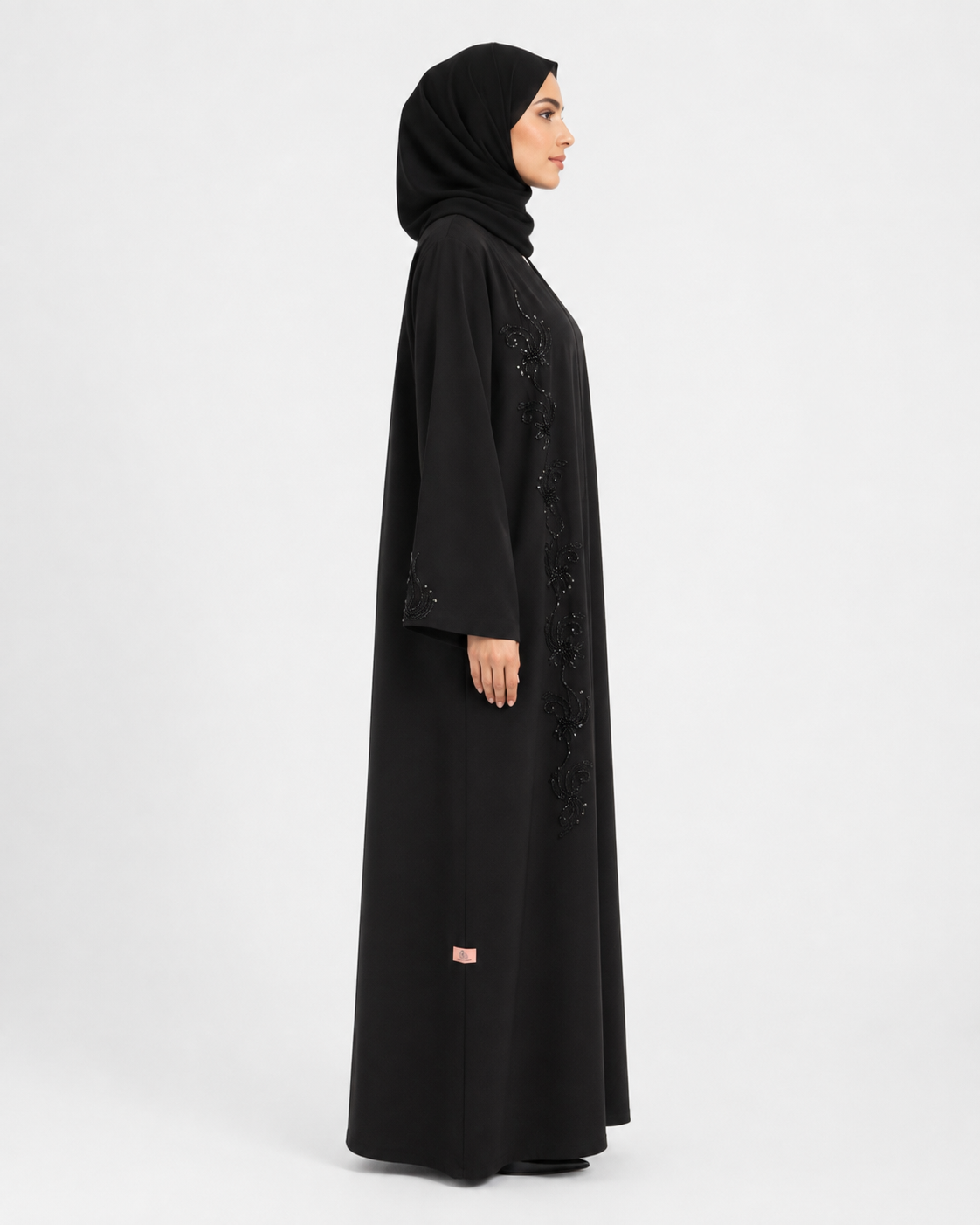 Noir Vine Embellished Abaya 10072
