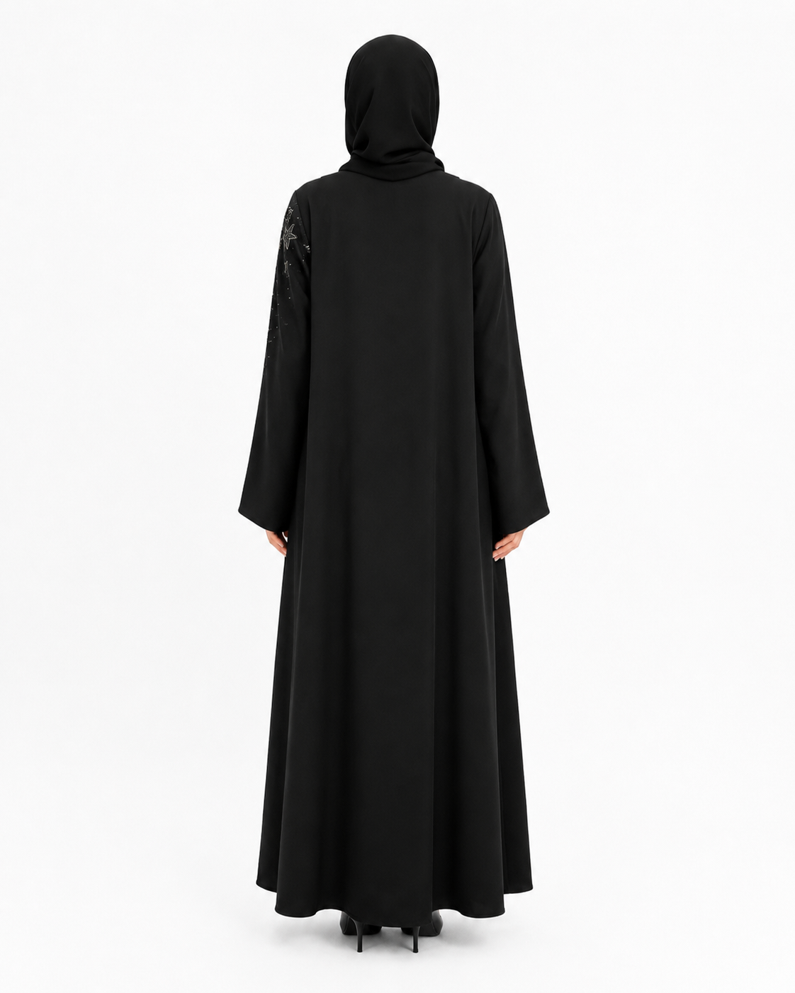 Noir Blossom Blazer Abaya 10041