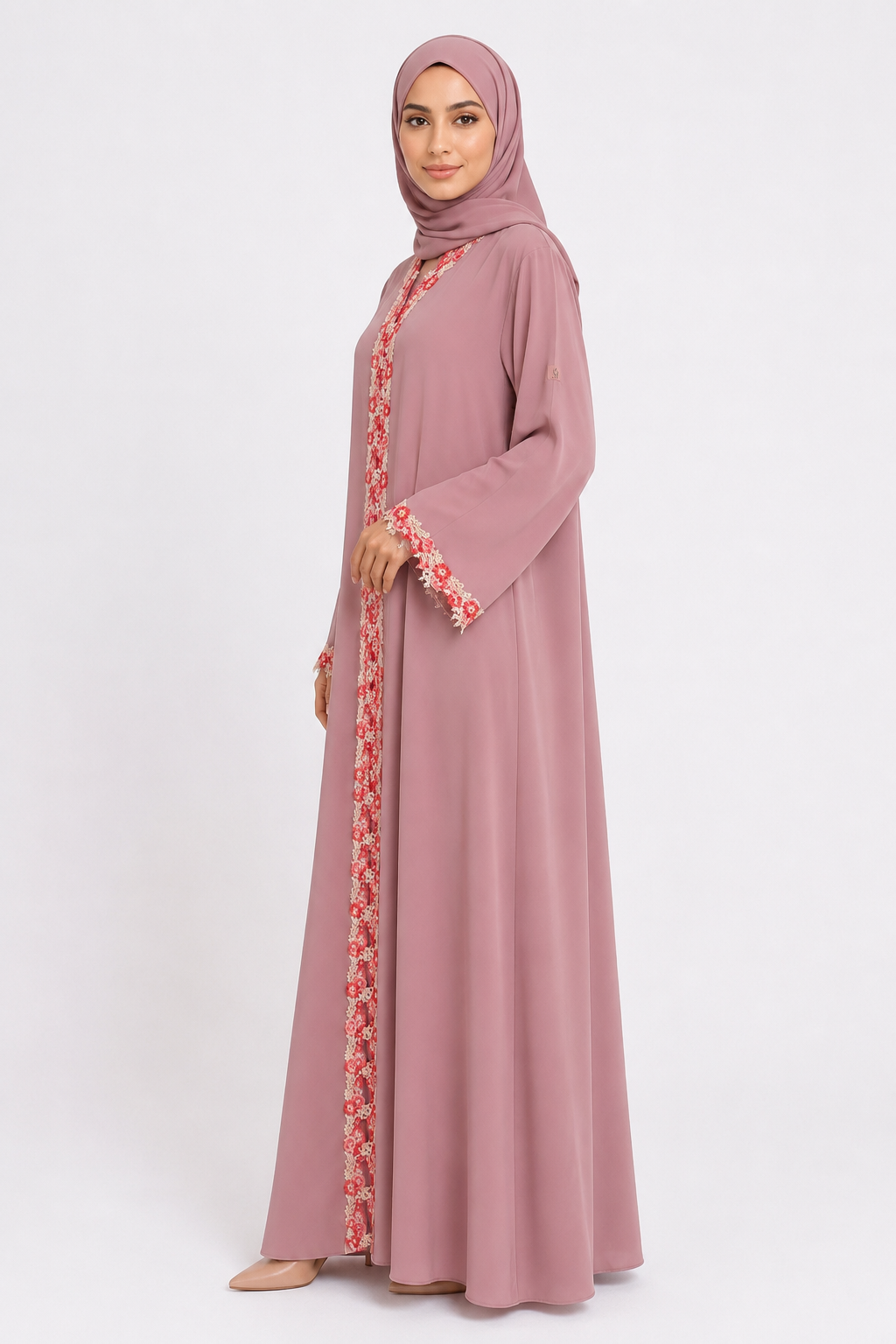 Rose Petal Blossom Abaya 10076