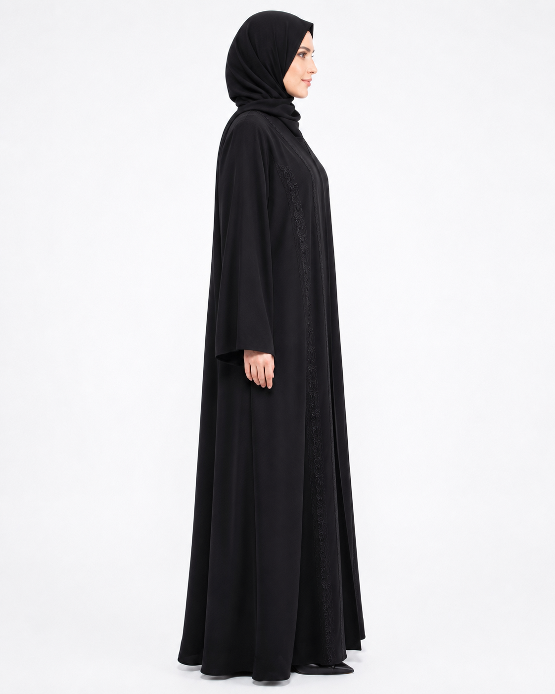 Noir Elegance Abaya 10014