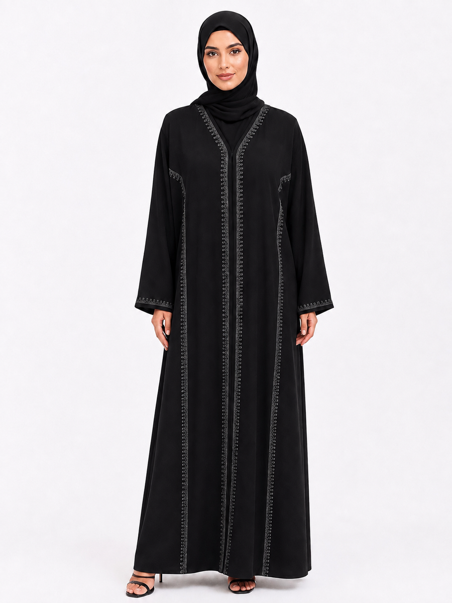 Noir Line Abaya 10037