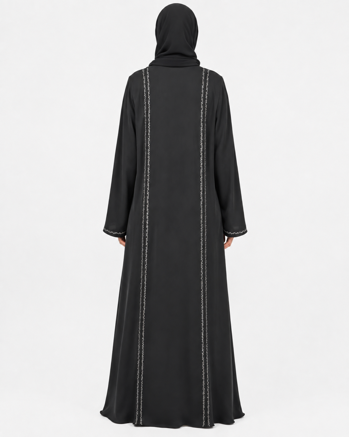 Silver Whisper Abaya 10058
