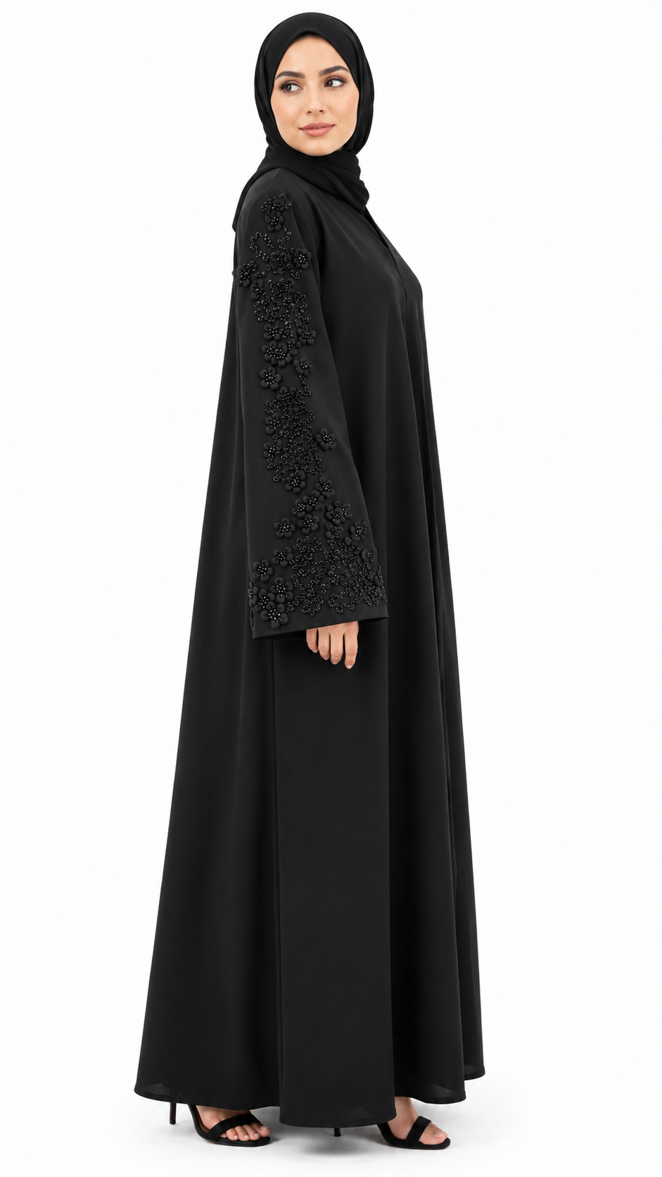 Midnight Blossom Abaya 10019