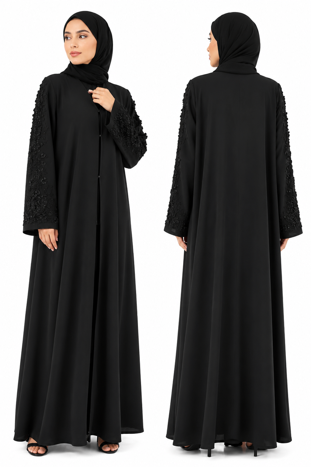 Midnight Blossom Abaya 10019