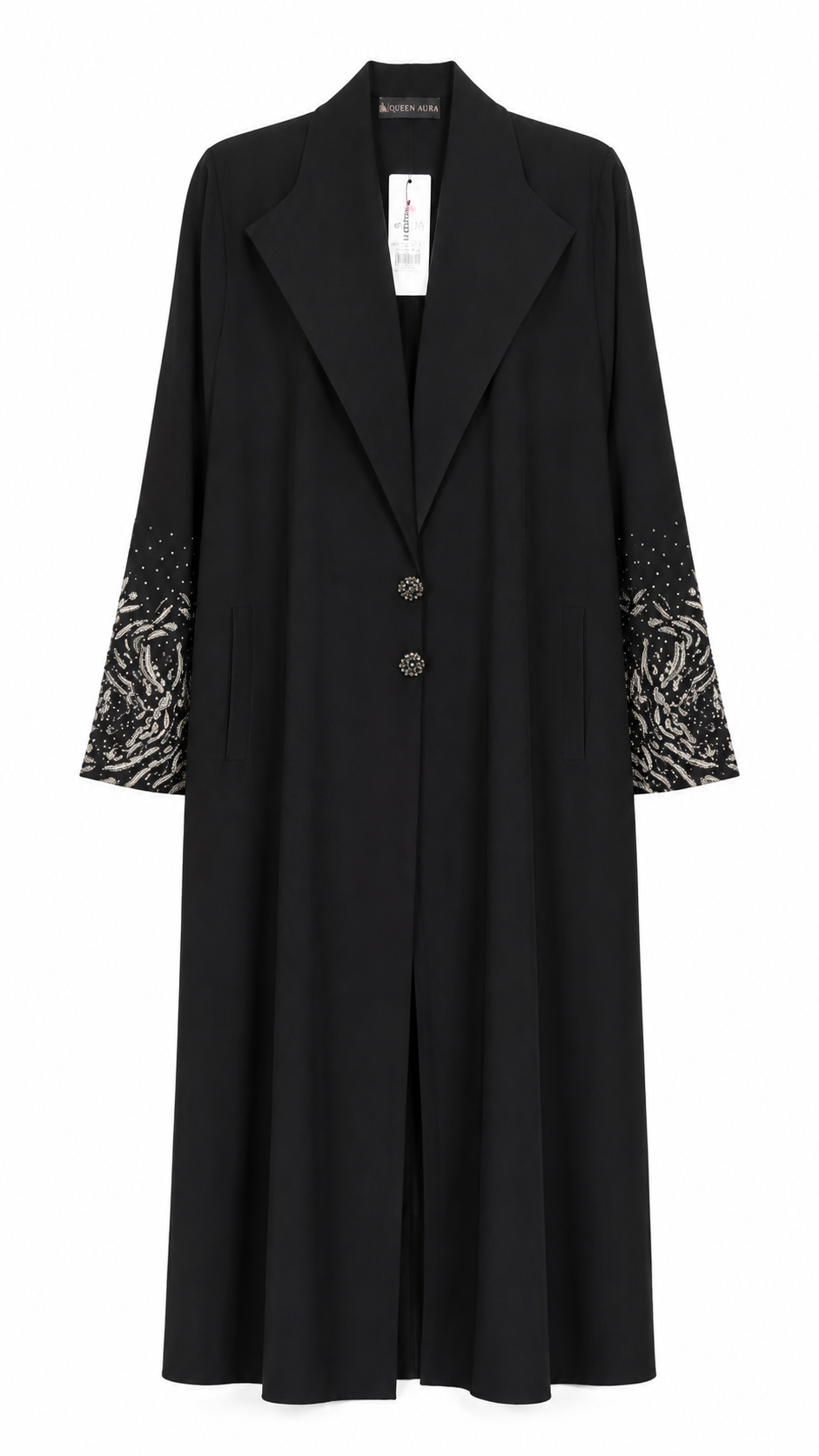 Noir Golden Fern Abaya 10025