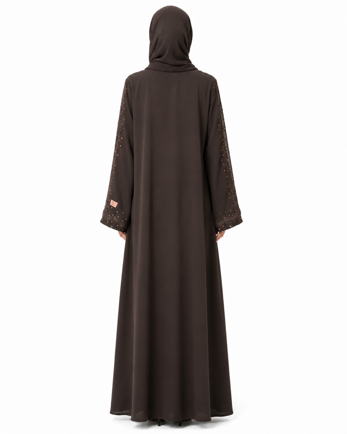 Mocha Ember Crystal Abaya 10066