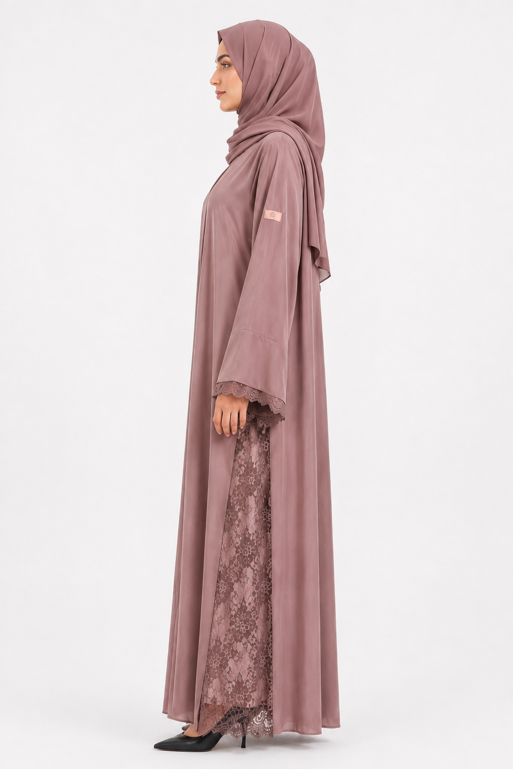 Veil Dentelle Abaya 1002-43