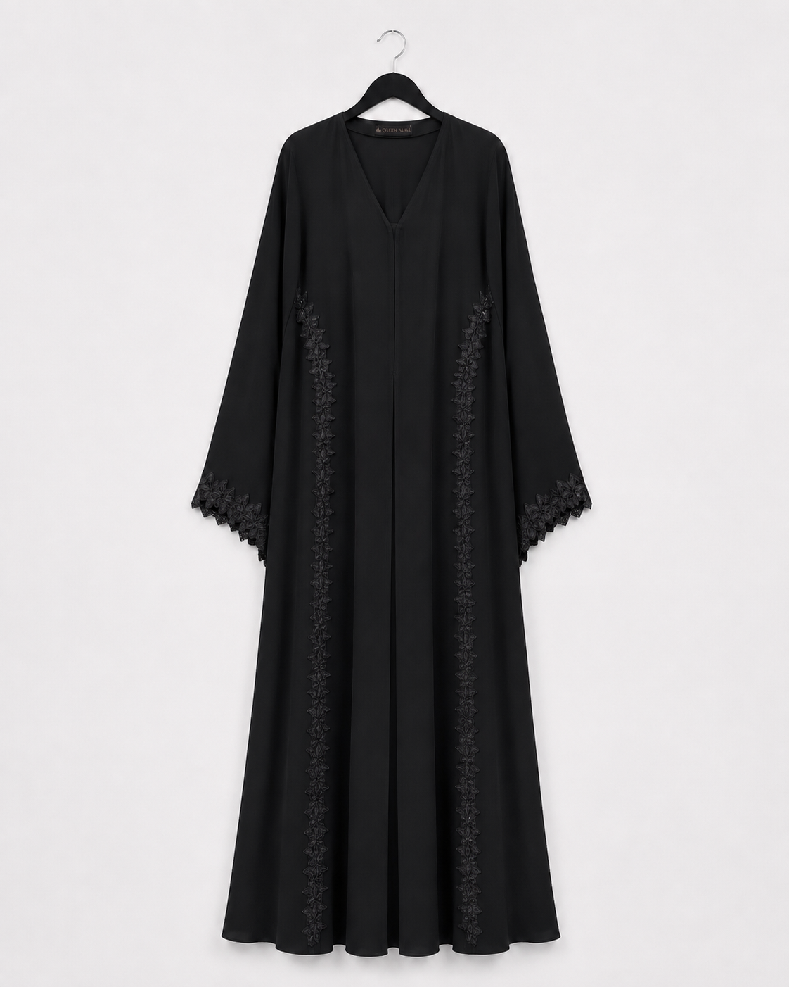 Noir Fleur Line Abaya 10075