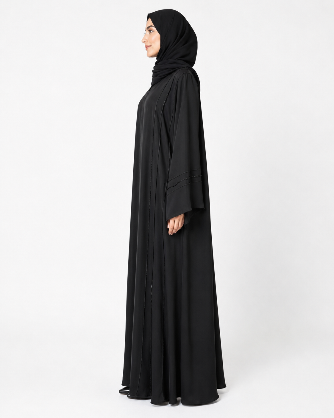 Noir Grace Abaya 10044