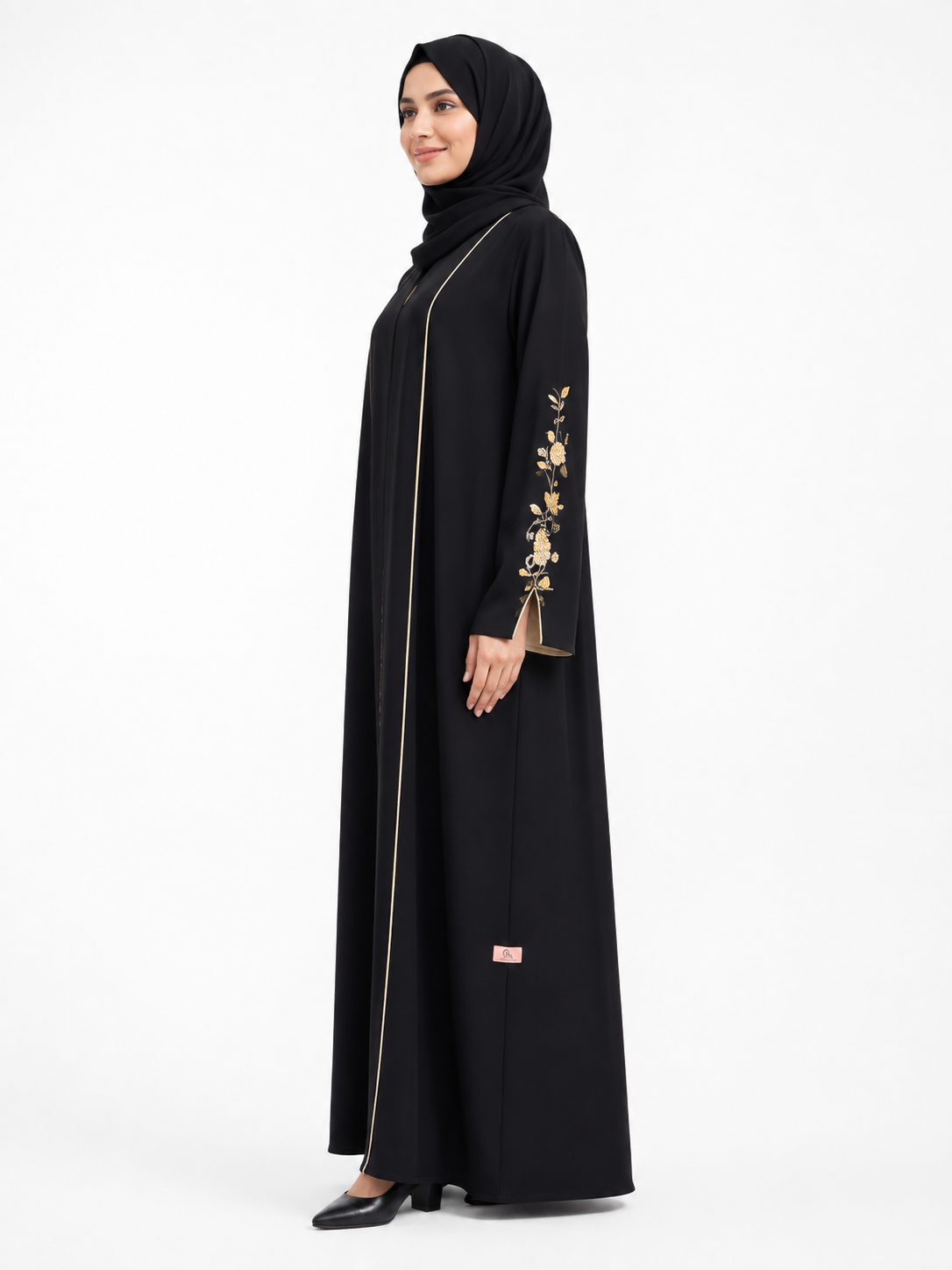 Golden Ember Embroidered Abaya 10062