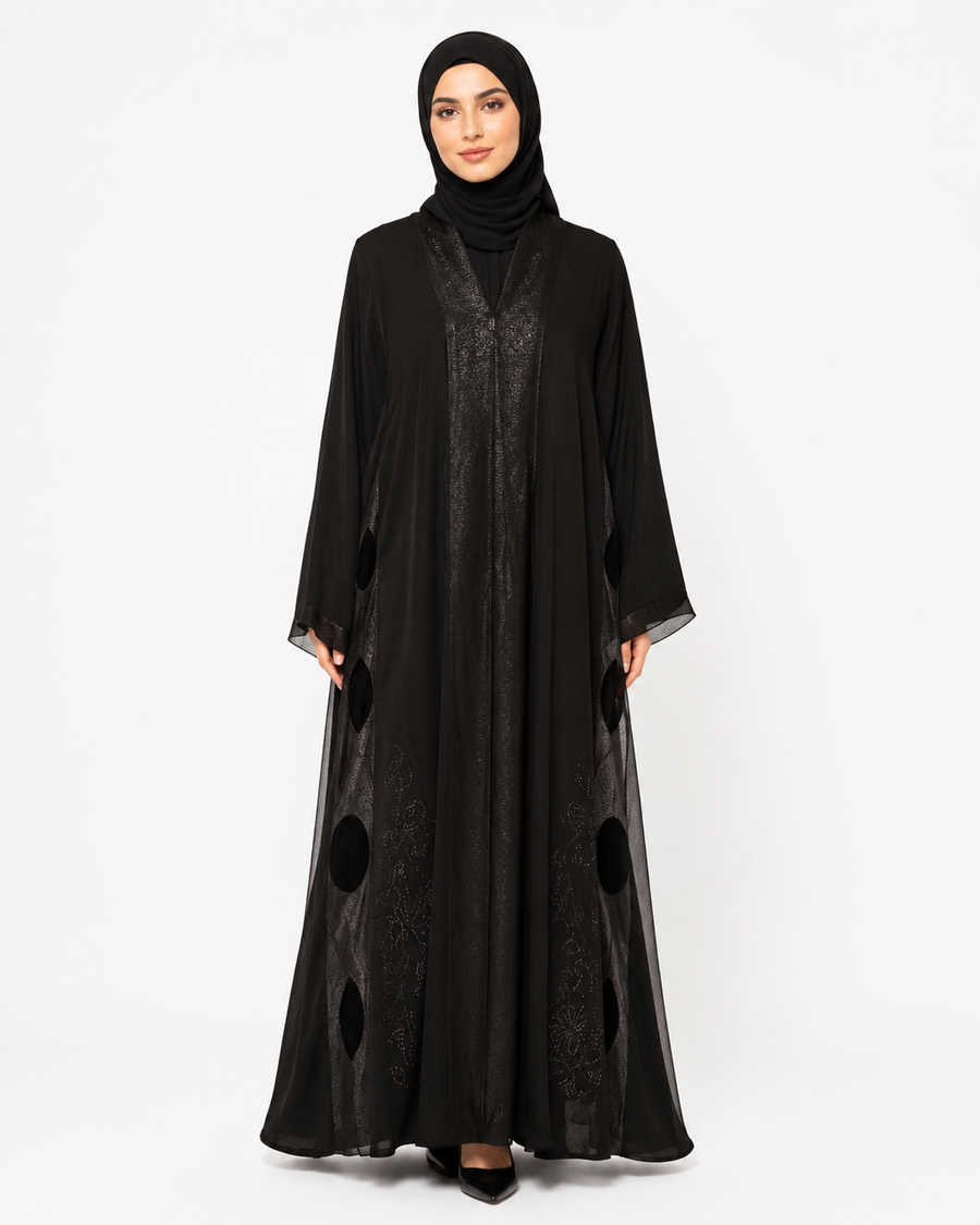 Celestial Noir Abaya 10023