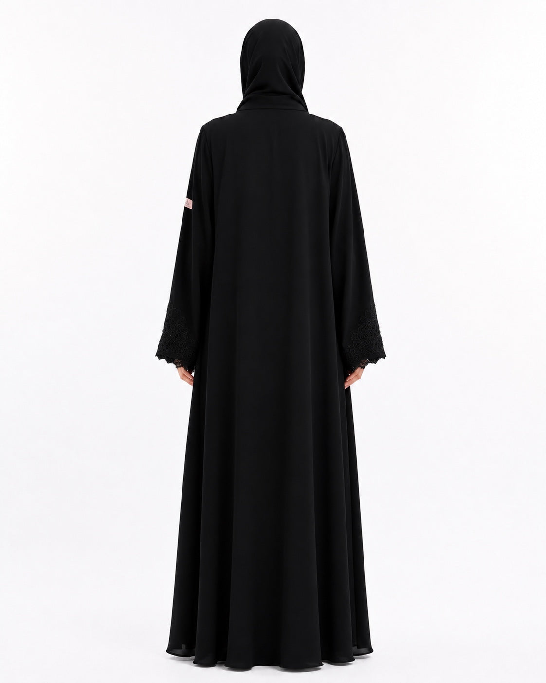 Queen Aura black abaya back view